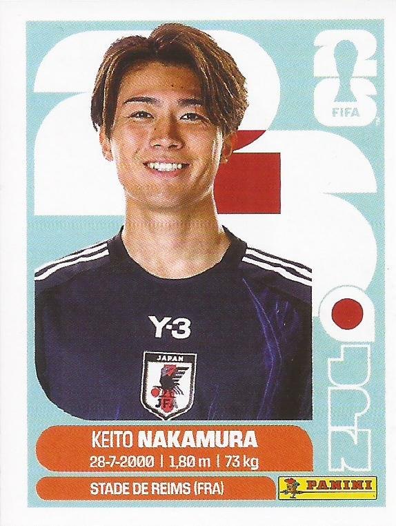 Panini FIFA World Cup 2026 Sticker JPN 15 Keito Nakamura US Edition