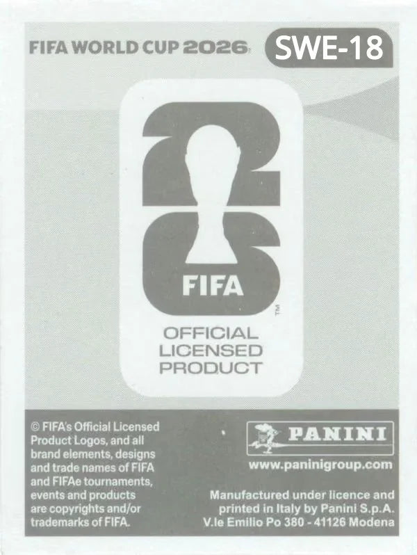 Panini FIFA World Cup 2026 Sticker SWE 18 Anthony Elanga US Edition