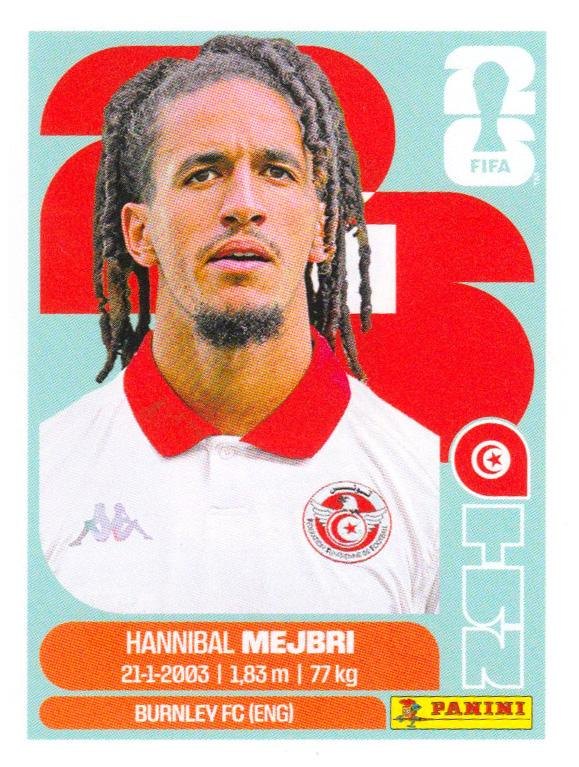 Panini FIFA World Cup 2026 Sticker TUN 14 Hannibal Mejbri US Edition