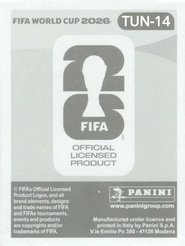 Panini FIFA World Cup 2026 Sticker TUN 14 Hannibal Mejbri US Edition