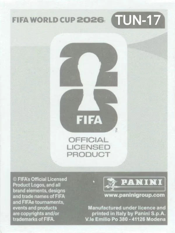 Panini FIFA World Cup 2026 Sticker TUN 17 Hazem Mastouri US Edition