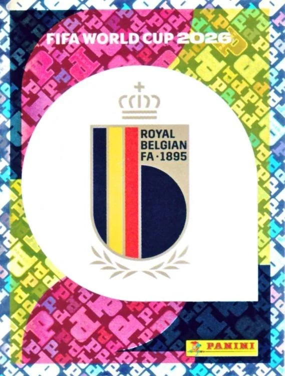 Panini FIFA World Cup 2026 Sticker BEL 1 Belgium Emblem Foil US / International Edition