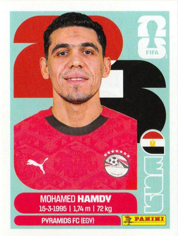 Panini FIFA World Cup 2026 Sticker EGY 4 Mohamed Hamdy US Edition
