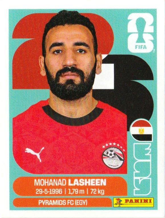 Panini FIFA World Cup 2026 Sticker EGY 14 Mohamed Lasheen US Edition