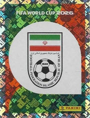 Panini FIFA World Cup 2026 Sticker IRN 1 IR Iran Emblem Foil US / International Edition