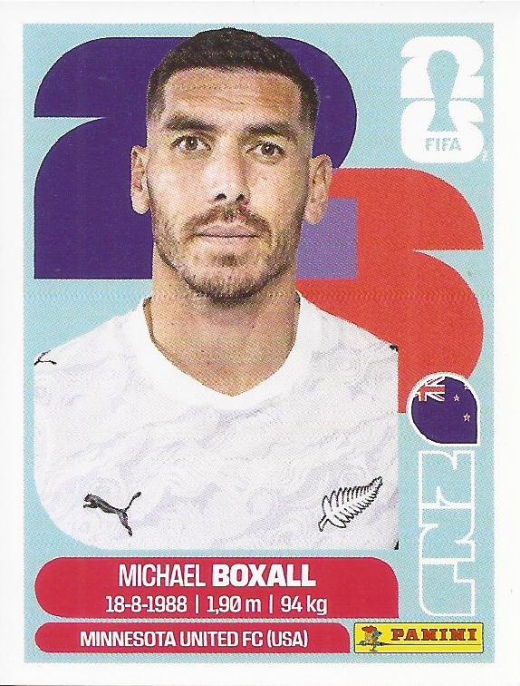 Panini FIFA World Cup 2026 Sticker NZL 4 Michael Boxall US Edition