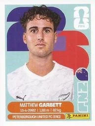 Panini FIFA World Cup 2026 Sticker NZL 14 Matthew Garbett US Edition