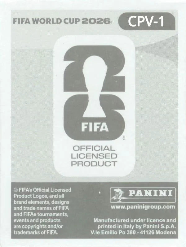 Panini FIFA World Cup 2026 Sticker CPV 1 Cabo Verde Emblem Foil US / International Edition