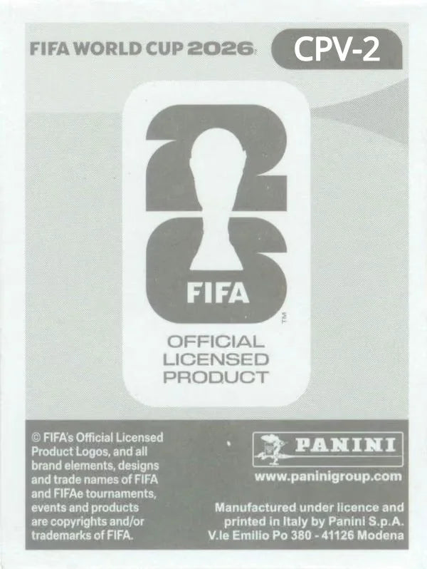 Panini FIFA World Cup 2026 Sticker CPV 2 Vozinha US Edition