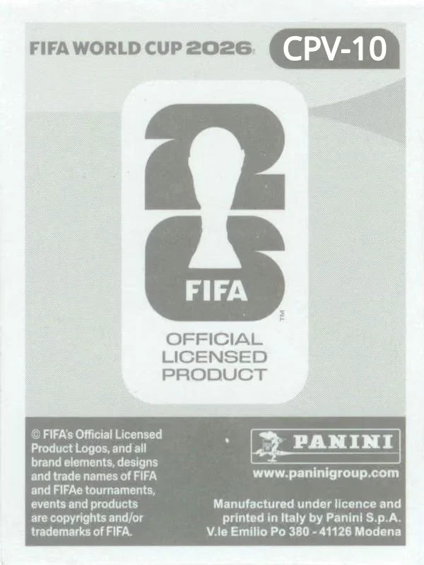 Panini FIFA World Cup 2026 Sticker CPV 10 Kevin Pina US Edition