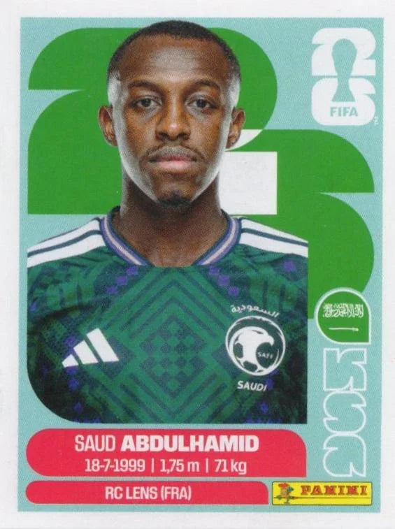 Panini FIFA World Cup 2026 Sticker KSA 4 Saud Abdulhamid US Edition