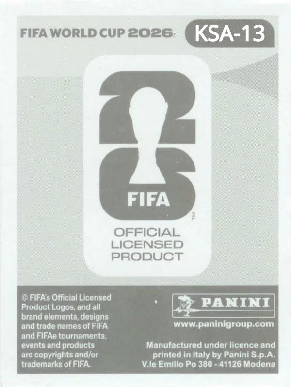Panini FIFA World Cup 2026 Sticker KSA 13 We Are Saudi Arabia Team Photo US Edition