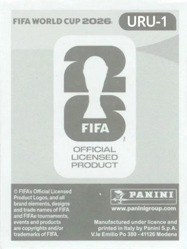 Panini FIFA World Cup 2026 Sticker URU 1 Uruguay Emblem Foil US / International Edition