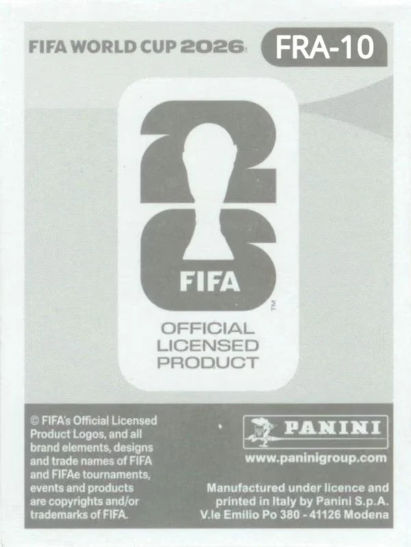 Panini FIFA World Cup 2026 Sticker FRA 10 Eduardo Camavinga US Edition