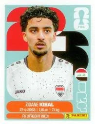 Panini FIFA World Cup 2026 Sticker IRQ 9 Zidane Iqbal US Edition
