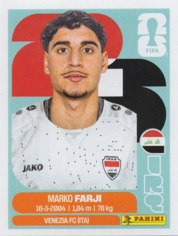 Panini FIFA World Cup 2026 Sticker IRQ 16 Marko Farji US Edition