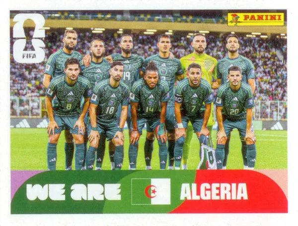 Panini FIFA World Cup 2026 Sticker ALG 13 We Are Algeria Team Photo US Edition