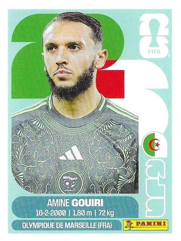 Panini FIFA World Cup 2026 Sticker ALG 18 Amine Gouiri US Edition