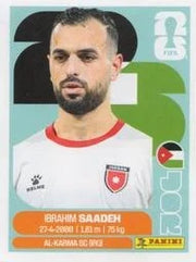 Panini FIFA World Cup 2026 Sticker JOR 9 Ibrahim Saadeh US Edition