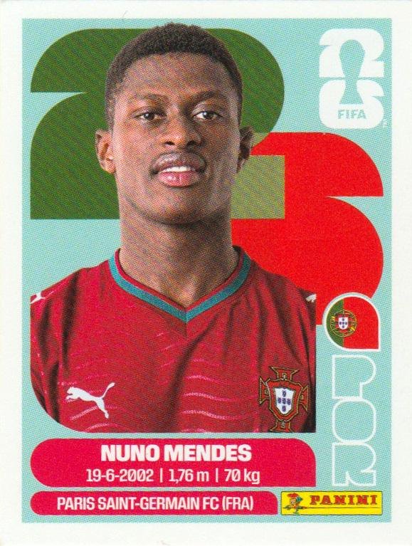 Panini FIFA World Cup 2026 Sticker POR 7 Nuno Mendes US Edition