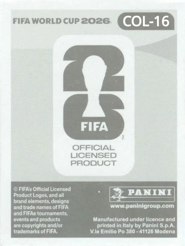 Panini FIFA World Cup 2026 Sticker COL 16 Jorge Carrascal US Edition