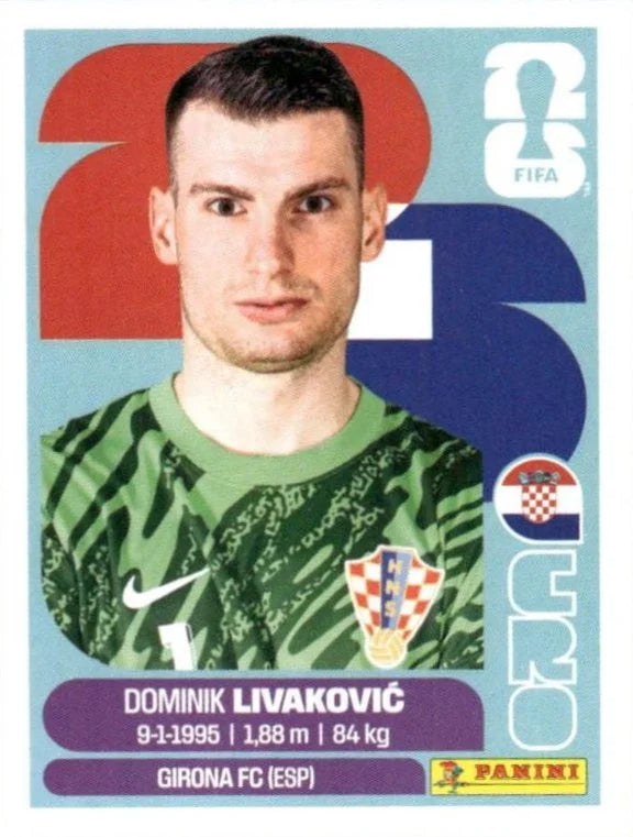 Panini FIFA World Cup 2026 Sticker CRO 2 Dominik Livaković US Edition