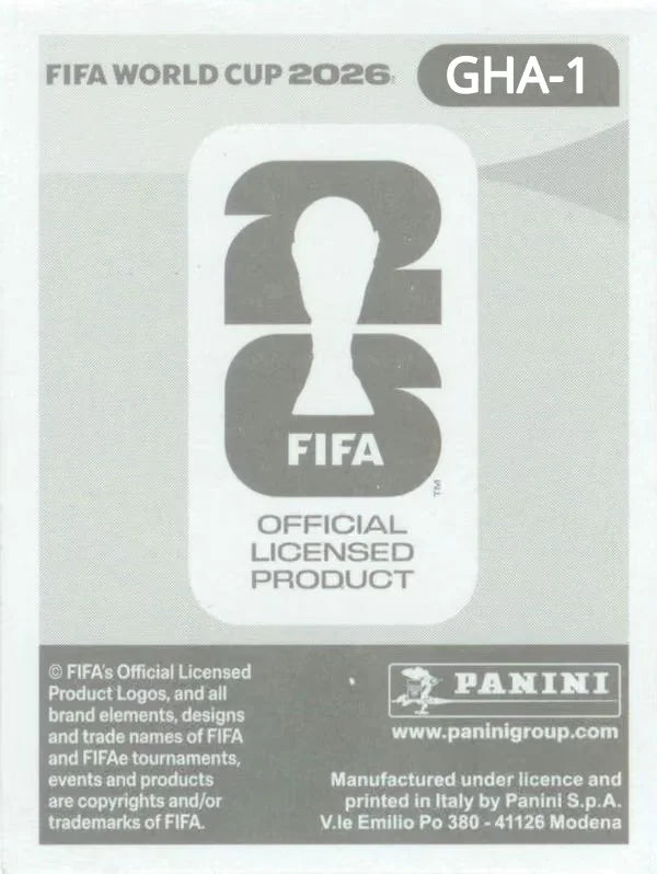 Panini FIFA World Cup 2026 Sticker GHA 1 Ghana Emblem Foil US / International Edition