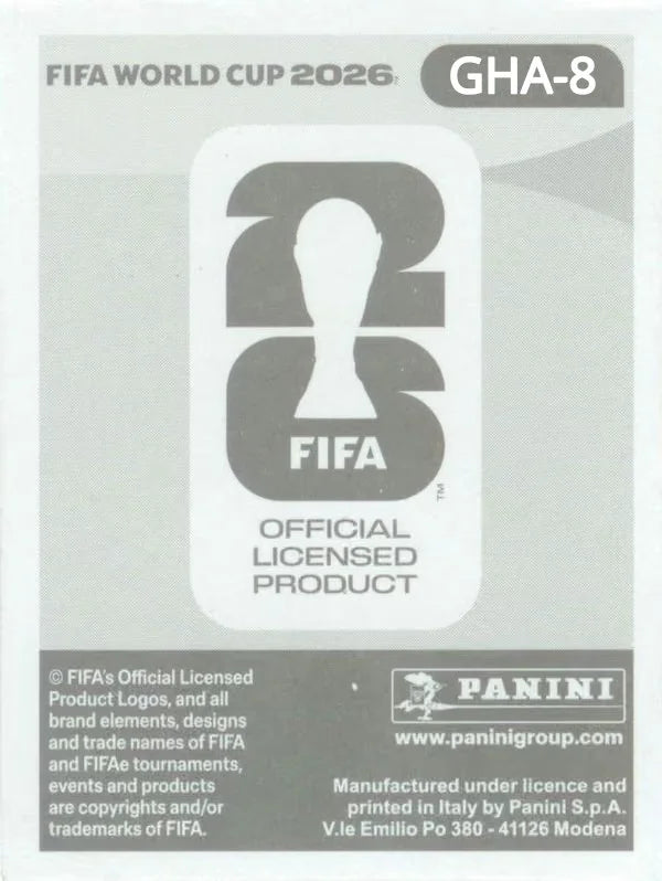 Panini FIFA World Cup 2026 Sticker GHA 8 Caleb Yirenkyi US Edition
