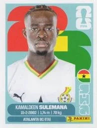 Panini FIFA World Cup 2026 Sticker GHA 12 Kamaldeen Sulemana US Edition