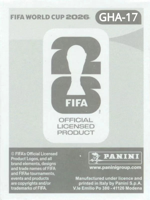Panini FIFA World Cup 2026 Sticker GHA 17 Andrew Ayew US Edition
