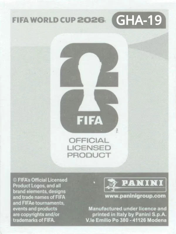 Panini FIFA World Cup 2026 Sticker GHA 19 Osman Bukari US Edition