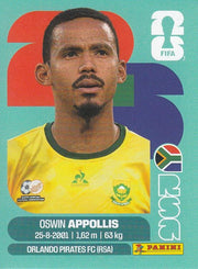 Panini FIFA World Cup 2026 Sticker RSA 20 Oswin Appollis International Edition