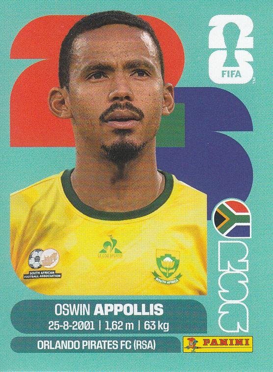 Panini FIFA World Cup 2026 Sticker RSA 20 Oswin Appollis International Edition