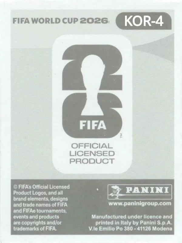 Panini FIFA World Cup 2026 Sticker KOR 4 Minjae Kim International Edition