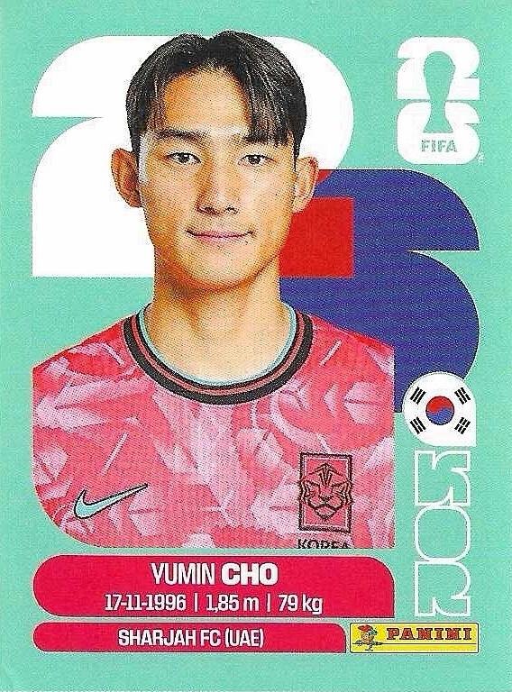 Panini FIFA World Cup 2026 Sticker KOR 5 Yumin Cho International Edition