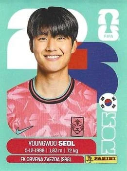 Panini FIFA World Cup 2026 Sticker KOR 6 Youngwoo Seol International Edition