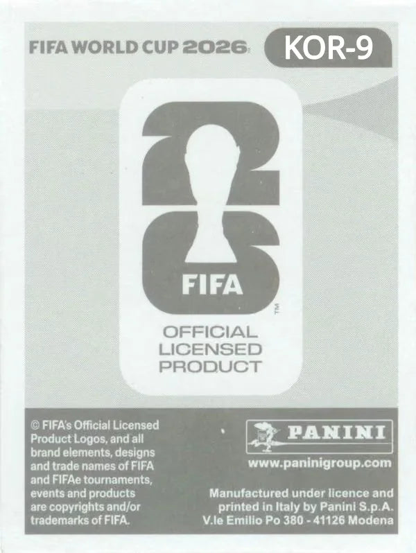 Panini FIFA World Cup 2026 Sticker KOR 9 Myungjae Lee International Edition
