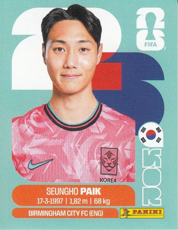 Panini FIFA World Cup 2026 Sticker KOR 14 Seungho Paik International Edition