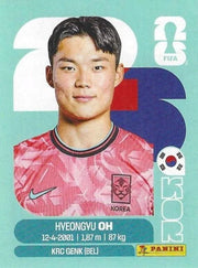 Panini FIFA World Cup 2026 Sticker KOR 20 Hyeongyu Oh International Edition