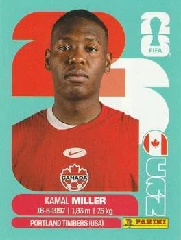 Panini FIFA World Cup 2026 Sticker CAN 9 Kamal Miller International Edition