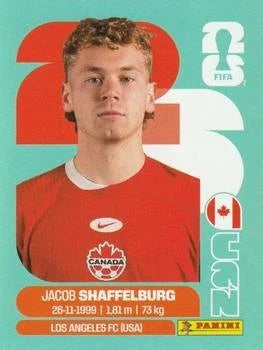 Panini FIFA World Cup 2026 Sticker CAN 14 Jacob Shaffelburg International Edition