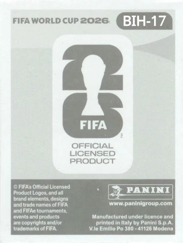 Panini FIFA World Cup 2026 Sticker BIH 17 Ermedin Demirović International Edition