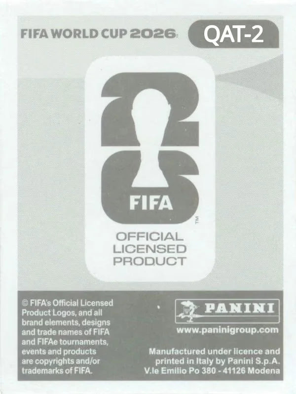 Panini FIFA World Cup 2026 Sticker QAT 2 Meshaal Barsham International Edition