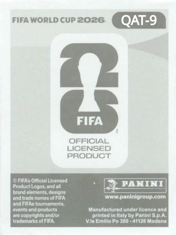 Panini FIFA World Cup 2026 Sticker QAT 9 Mohamed Al-Mannai International Edition