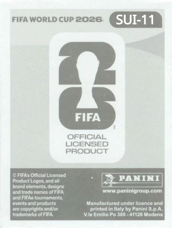Panini FIFA World Cup 2026 Sticker SUI 11 Remo Freuler International Edition