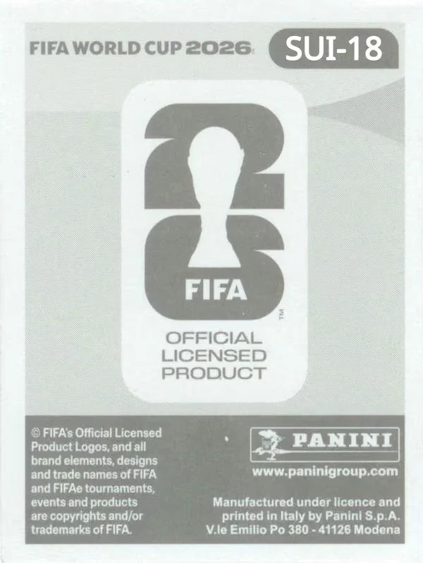 Panini FIFA World Cup 2026 Sticker SUI 18 Ruben Vargas International Edition