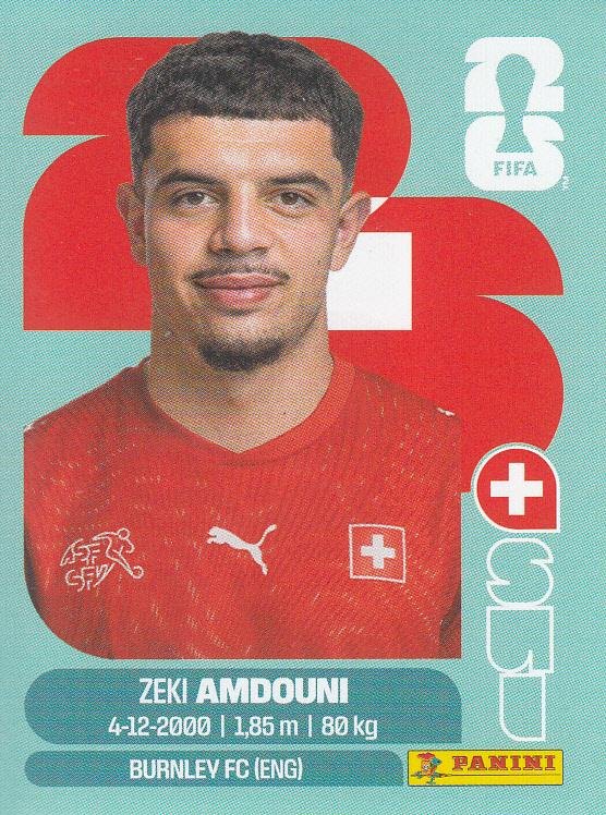 Panini FIFA World Cup 2026 Sticker SUI 20 Zeki Amdouni International Edition