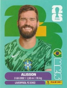 Panini FIFA World Cup 2026 Sticker BRA 2 Alisson International Edition