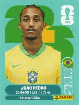 Panini FIFA World Cup 2026 Sticker BRA 16 João Pedro International Edition