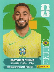 Panini FIFA World Cup 2026 Sticker BRA 17 Matheus Cunha International Edition